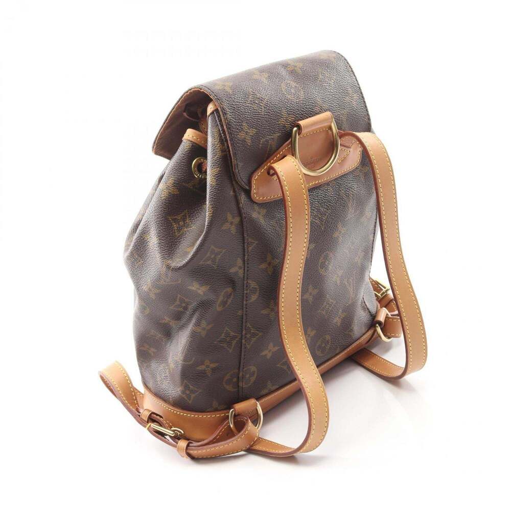 LOUIS VUITTON Authentic Brown Monogram Leather Backpack - Picture 2 of 10